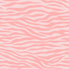 Pink Zebra animal skin print seamless pattern Glamour feminine safari wild animal background design Vector illustration © AngellozOlga