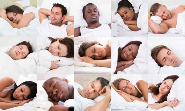 Diverse People Sleeping