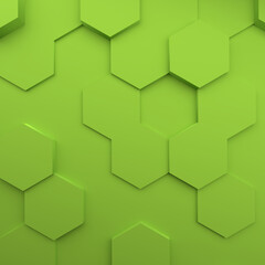 Abstract modern green honeycomb background