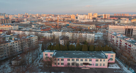 Courtyards of Minsk from above.