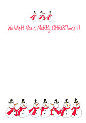 Obraz na płótnie Canvas Cartolina d'auguri di buon Natale con spazio di copia. Illustrazione di Natale.