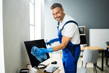 Professional Office Cleaning Janitor Service. Monitor