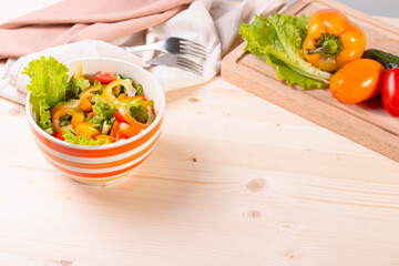 fresh vegetable salad as healthy eating concept
