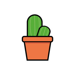 Cactus color icon. Vector illustration