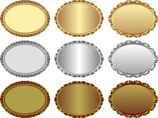 isolated medals golden, silver and bronze