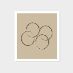 Abstract creative minimalist on frame.Vector Illustration