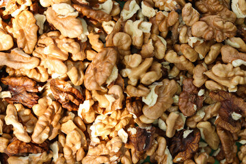 Cleaned walnut on a sunny day