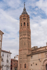 Fototapeta premium Vertical shot of San Andres church in Calatayud, Zaragoza, Aragon, Spain
