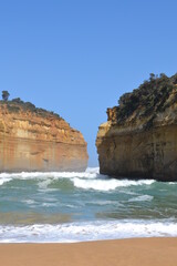 Fototapeta na wymiar Ocean coast line Australia in Summer with blue sky
