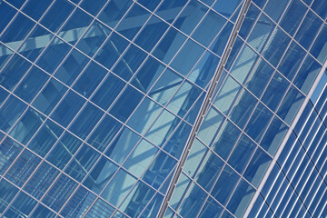 Glass facade of modern architecture