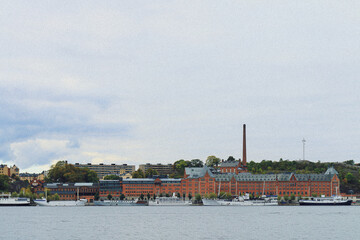 Boats by Södermalm, Stockholm.