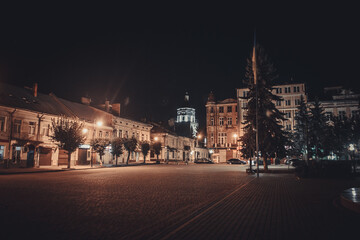 night view of the old town