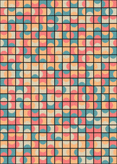 Abstract Geometric Pattern generative computational art illustration