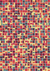 Fototapeta premium Abstract Geometric Pattern generative computational art illustration
