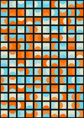 Abstract Geometric Pattern generative computational art illustration