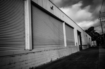 old factory roller shutters