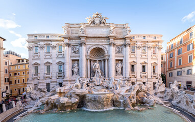 Fototapeta na wymiar Trevi Brunnen - Fontana di Trevi in Rom, Italien