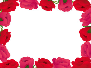 薔薇　バラの花　フレーム　枠