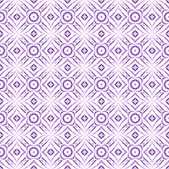 Textile ready indelible print, swimwear fabric, wallpaper, wrapping. Purple outstanding boho chic summer design. Arabesque hand drawn design. Oriental arabesque hand drawn border.