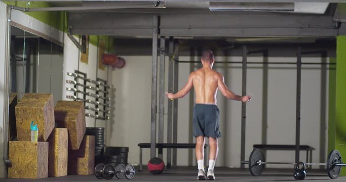 Man working out in the gym