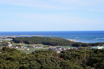 地球の丸く見える丘からの眺望（君ヶ浜方面）