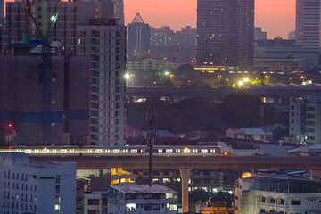 Morning time, rush hour of Bangkok Thailand
