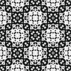 Black and white texture. Abstract seamless geometric pattern. 