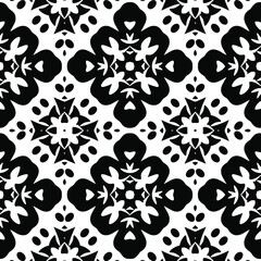 Black and white texture. Abstract seamless geometric pattern. 