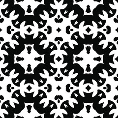 Black and white texture. Abstract seamless geometric pattern. 