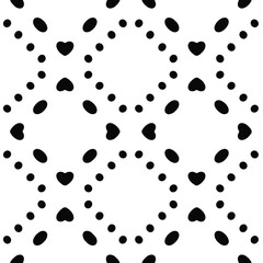 Black and white texture. Abstract seamless geometric pattern. 