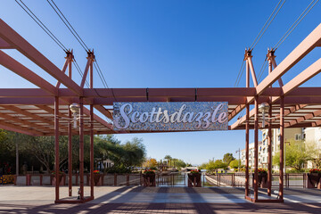 Fototapeta na wymiar Sunny view of the Old Town Scottsdale area