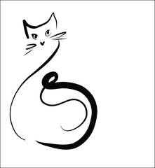  vector graphic background with cute cats

