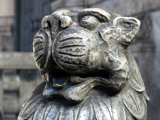 Fototapeta na wymiar 獅子の彫刻　築地本願寺　寺