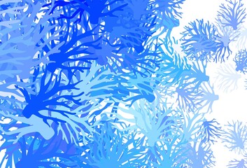 Light BLUE vector elegant wallpaper with branches.