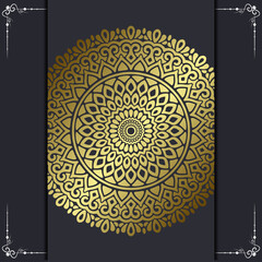 Mandala template with elegant, classic elements. Great for invitation, flyer, menu, brochure, background Premium Vector