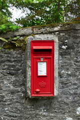 Postbox set into a wall, Dunblane, Scotland, UK
