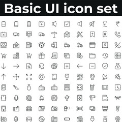 Basic app and web ui icons
