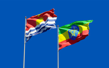 Flags of Kiribati and Ethiopia.