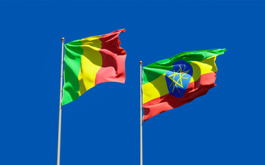Flags of Mali and Ethiopia.