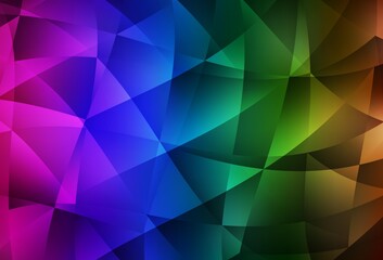 Obraz premium Dark Multicolor vector shining triangular backdrop.
