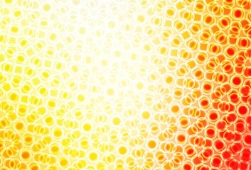 Light Red, Yellow vector backdrop with dots.