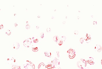 Light Red vector backdrop with dots.