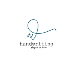 a d ad initial letter handwriting and signature logo
