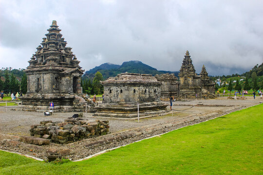 Dieng Temple Complex Tourism Object, Which Was Founded By The Sanjaya Dynasty In The 8th Century AD In Dieng, Indonesia