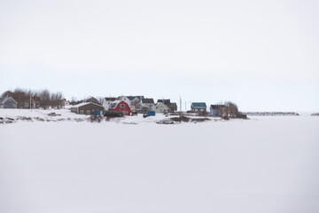 Canadian Town in snow