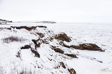 sea ice on shore
