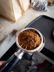 coffee beans and scoop