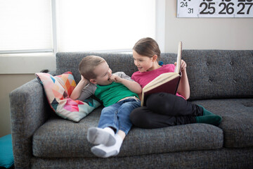 reading to brother