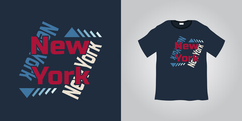 Fototapeta premium T shirt design. New York lettering vector illustration