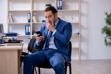 Businessman working in the office